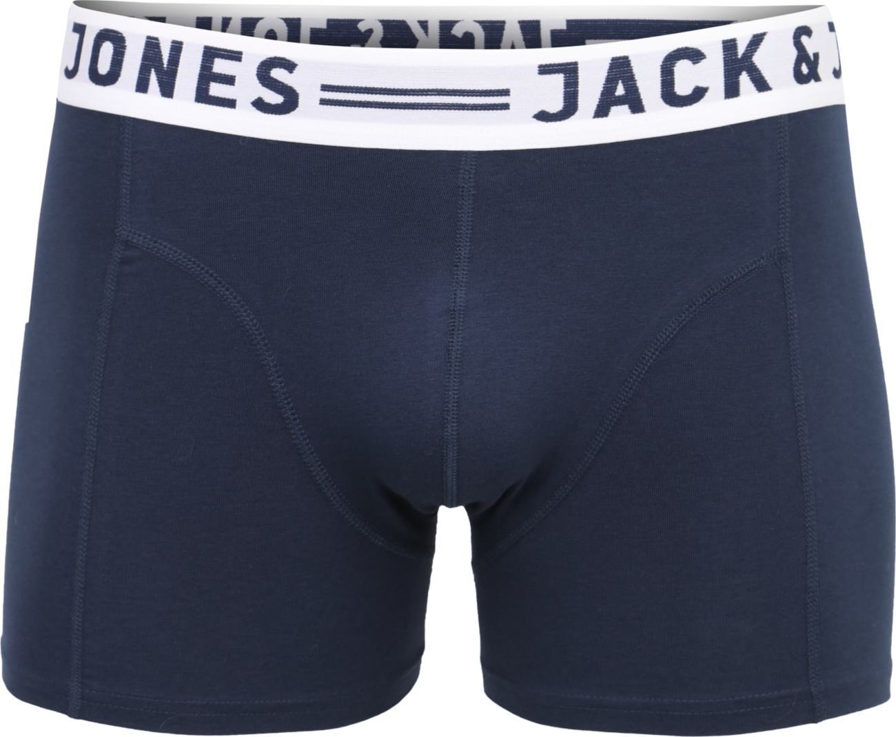 JACK & JONES Boxerky 'Sense' námořnická modř / offwhite