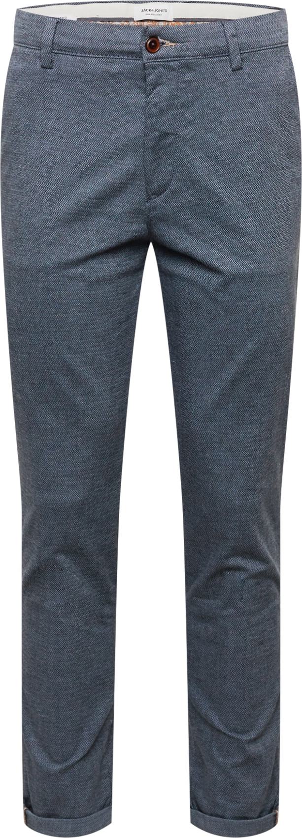 JACK & JONES Chino kalhoty 'Marco' chladná modrá / okrová