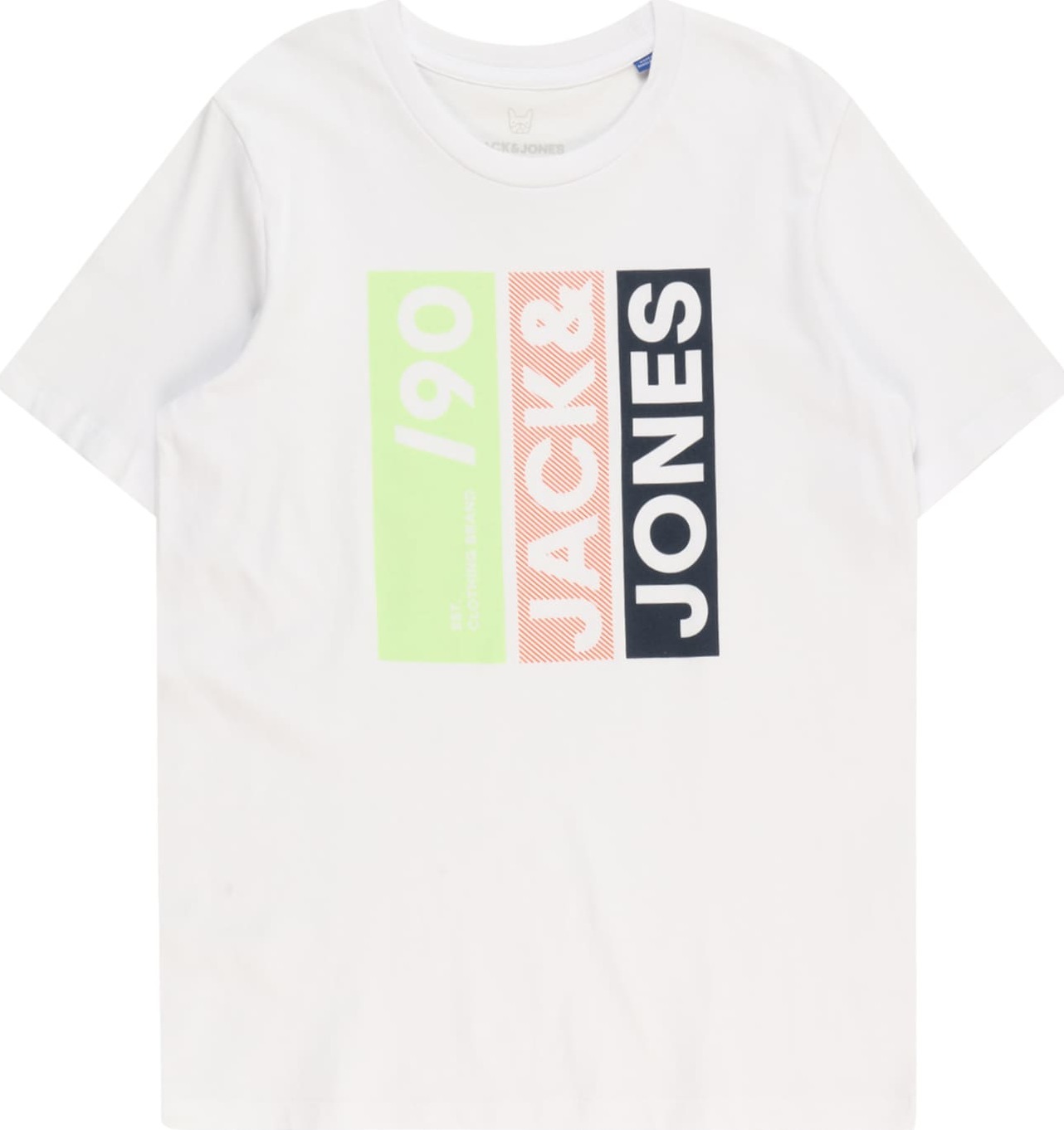 Jack & Jones Junior Tričko 'JIO' námořnická modř / svítivě zelená / humrová / přírodní bílá