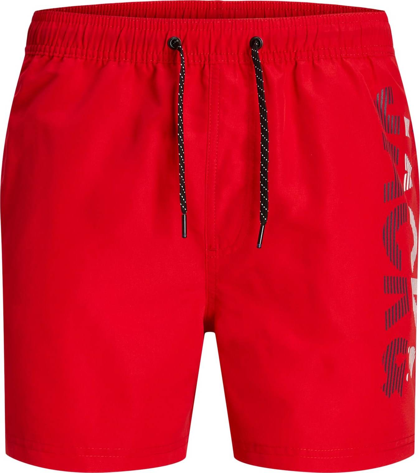 JACK & JONES Plavecké šortky 'Fiji' červená / černá / bílá