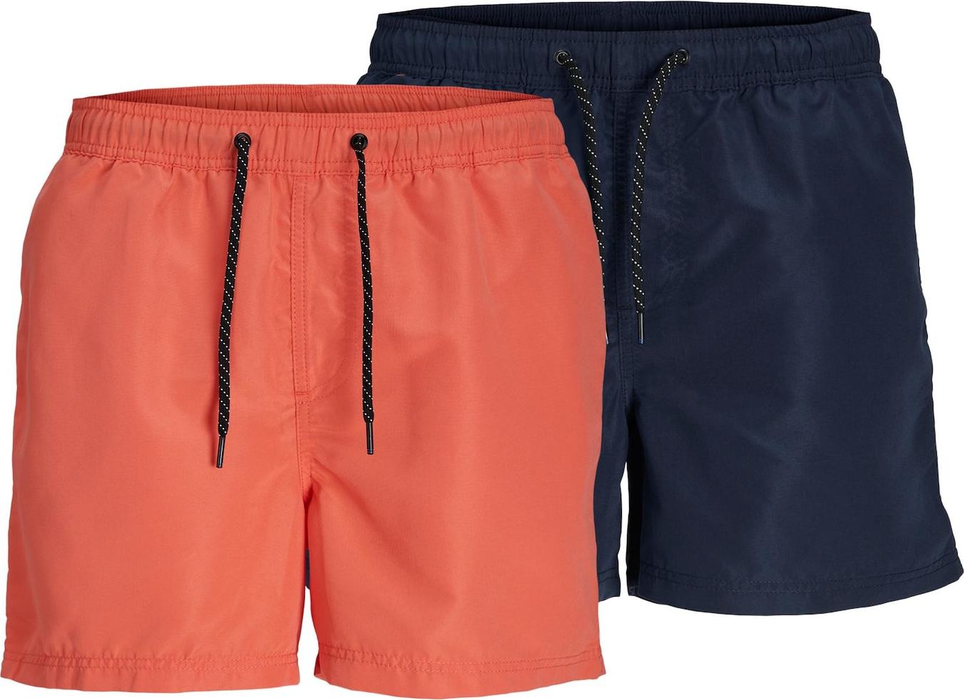JACK & JONES Plavecké šortky noční modrá / oranžová