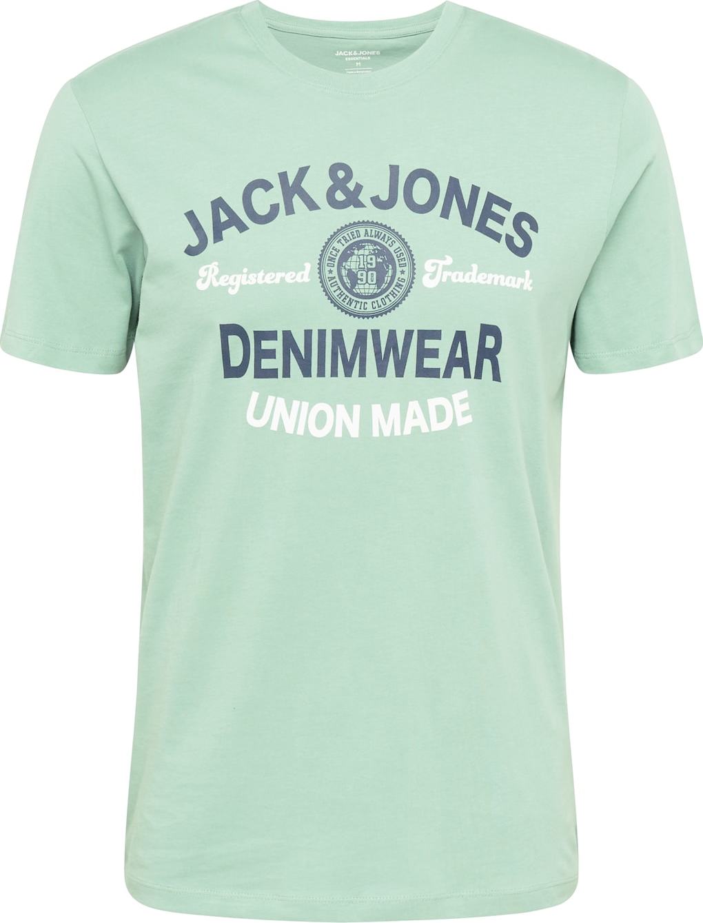 JACK & JONES Tričko námořnická modř / mátová / bílá