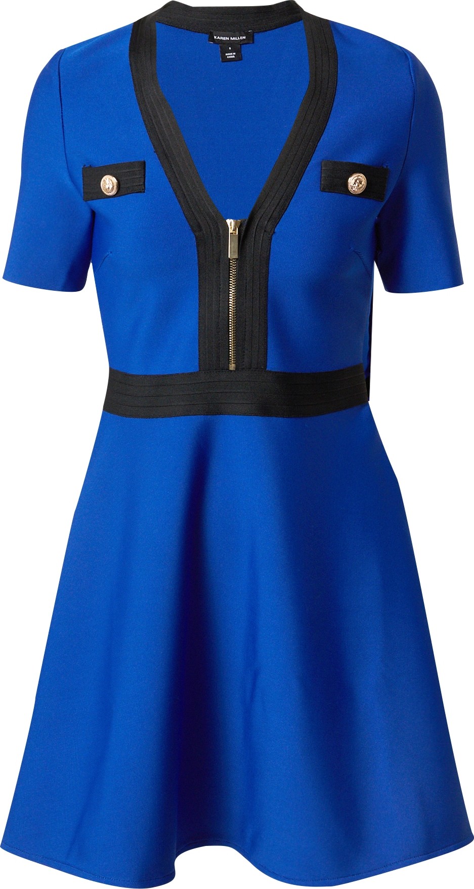 Karen Millen Šaty kobaltová modř / černá