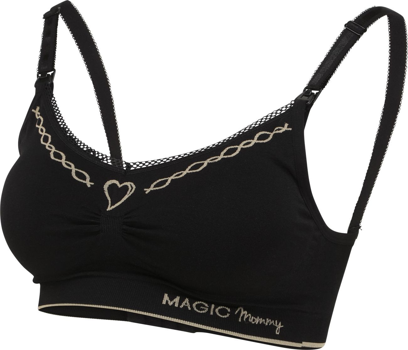 MAGIC Bodyfashion Kojící podprsenka 'Fancy Mommy Nursing Bra' béžová / černá