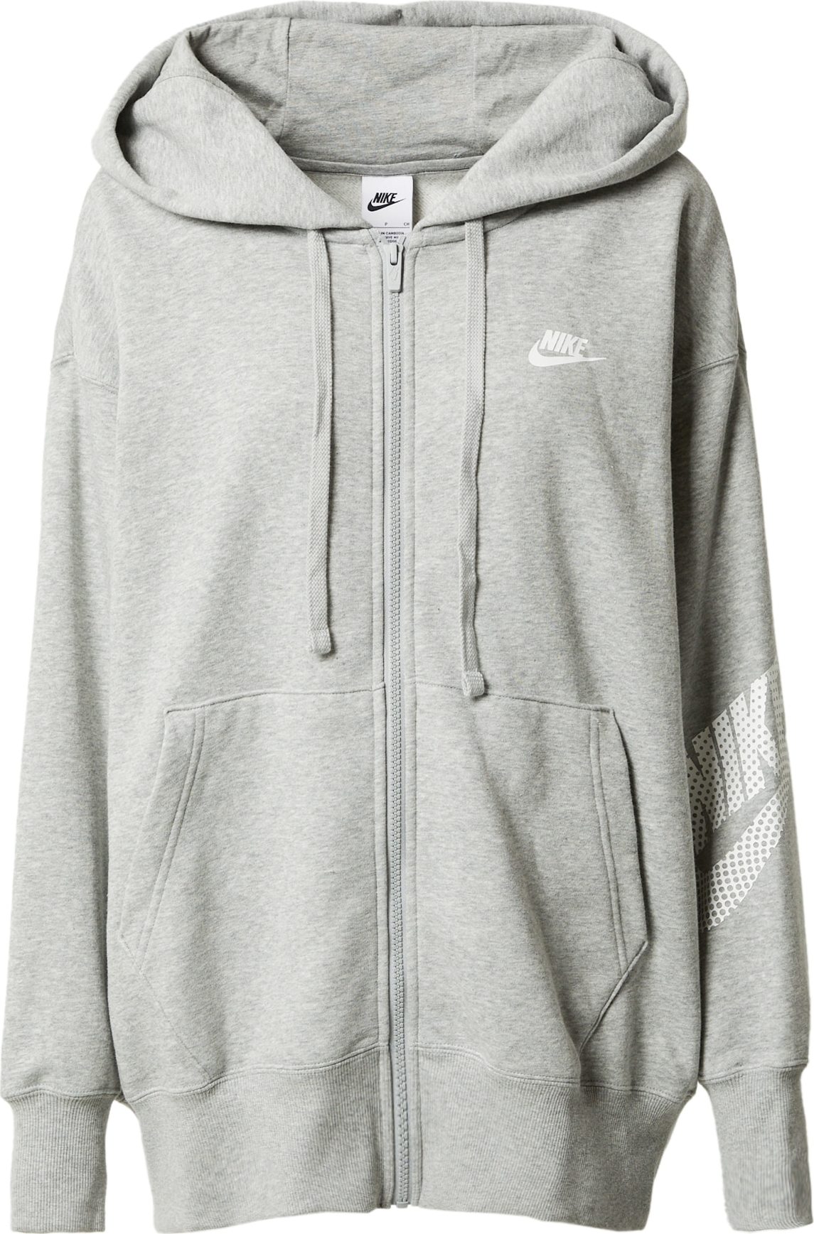 Nike Sportswear Mikina šedý melír / bílá