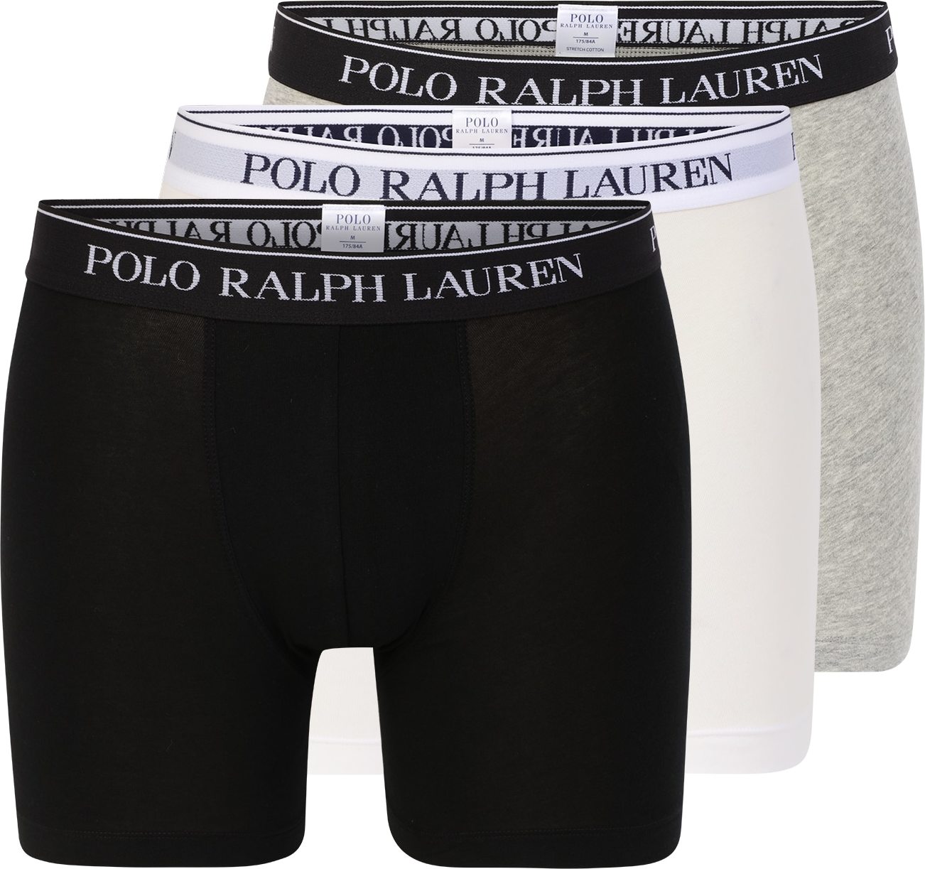 Polo Ralph Lauren Boxerky šedý melír / černá / bílá