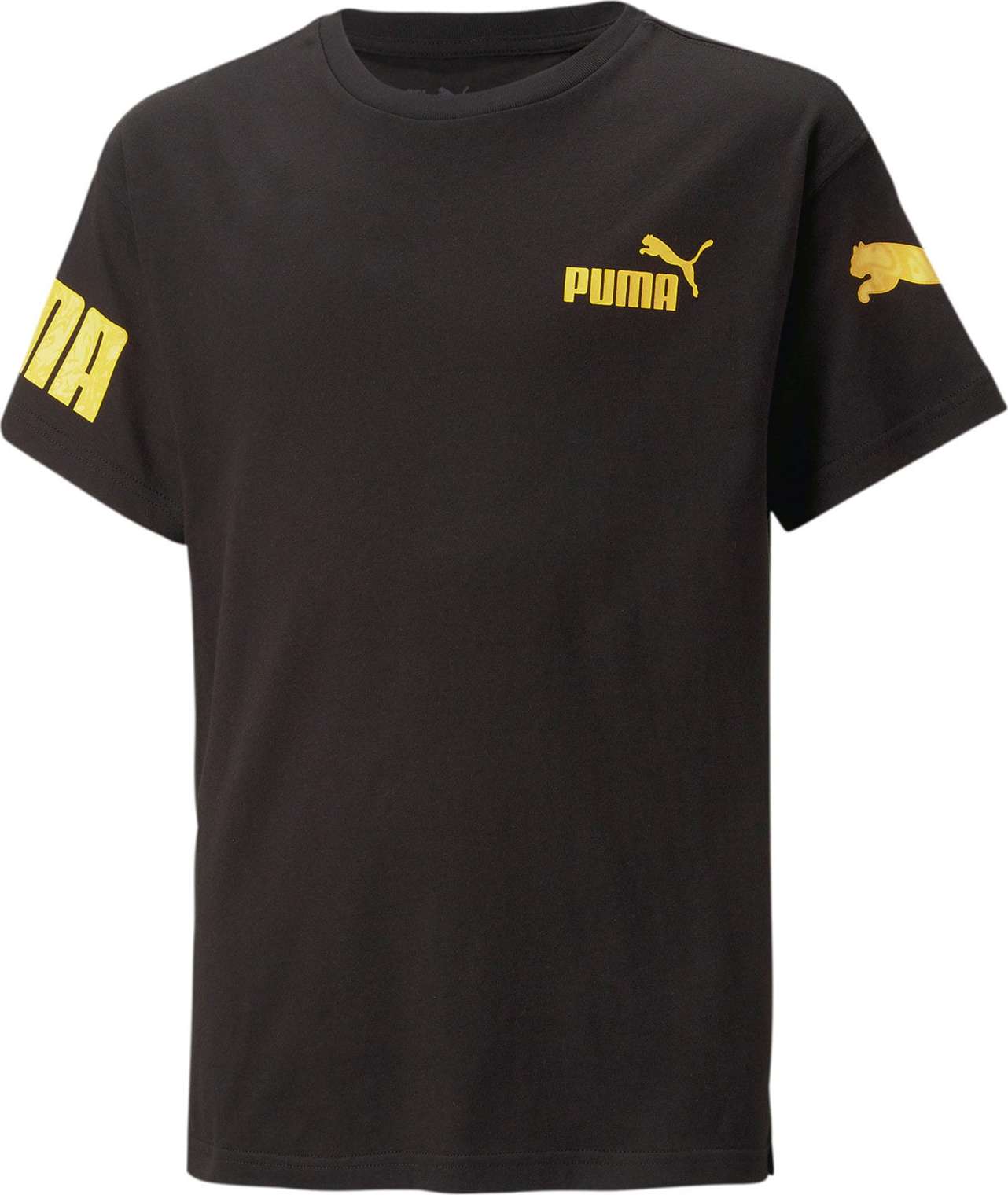 PUMA Tričko zlatě žlutá / černá