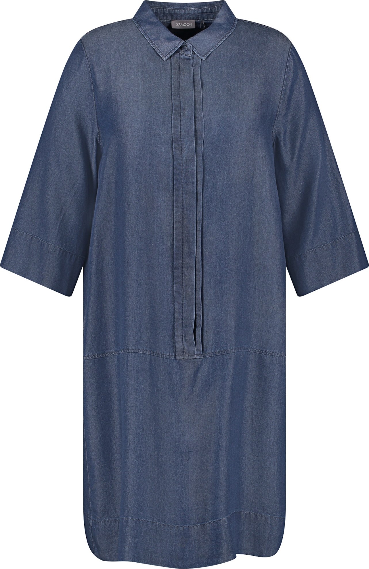 SAMOON Košilové šaty modrá džínovina