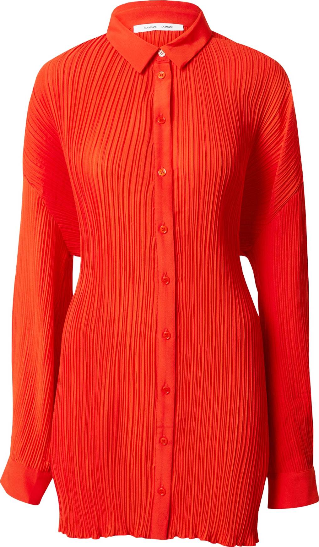 Samsøe Samsøe Košilové šaty tmavě oranžová