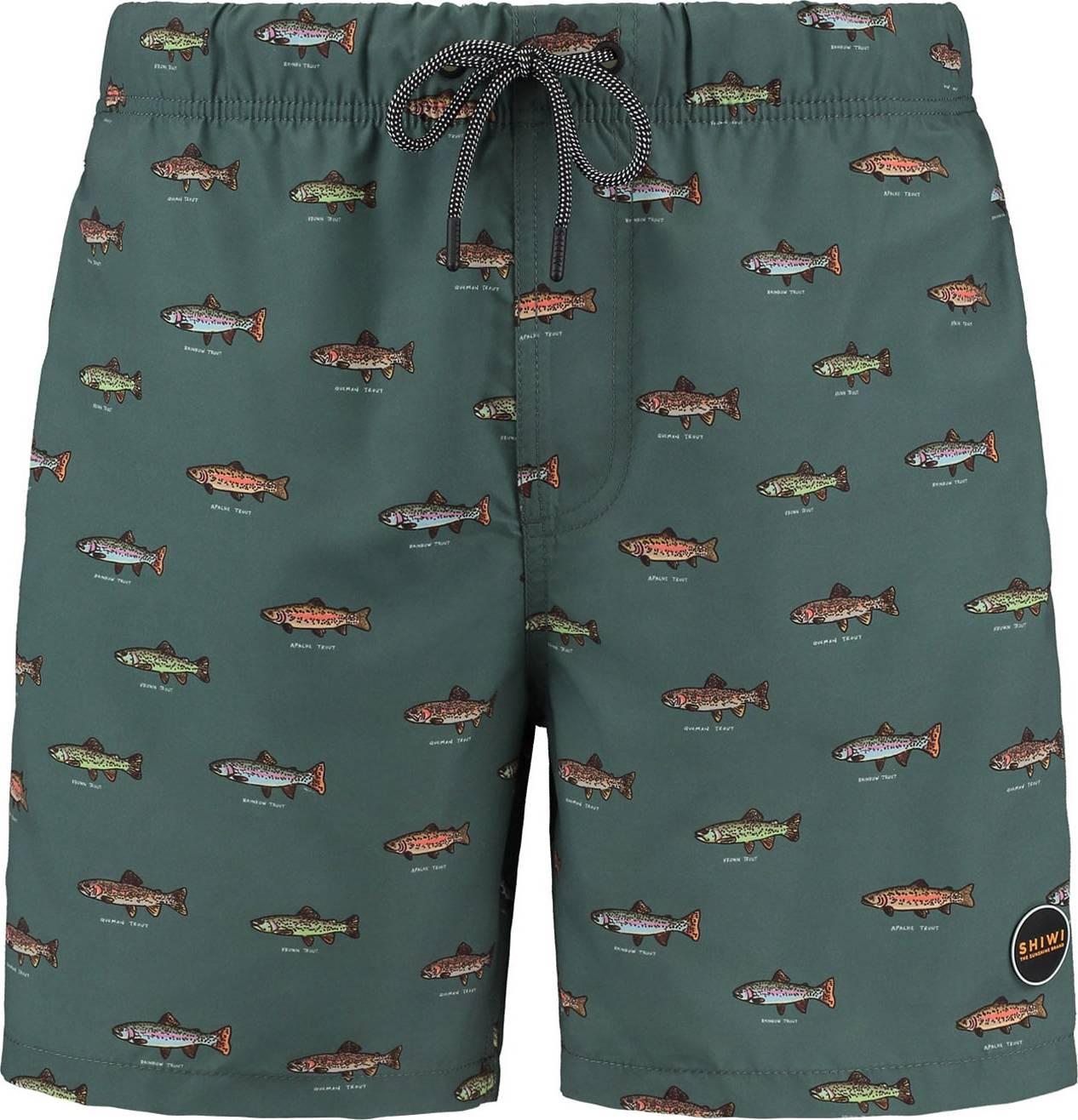 Shiwi Plavecké šortky 'Go Fish' světlemodrá / zelená / světle červená