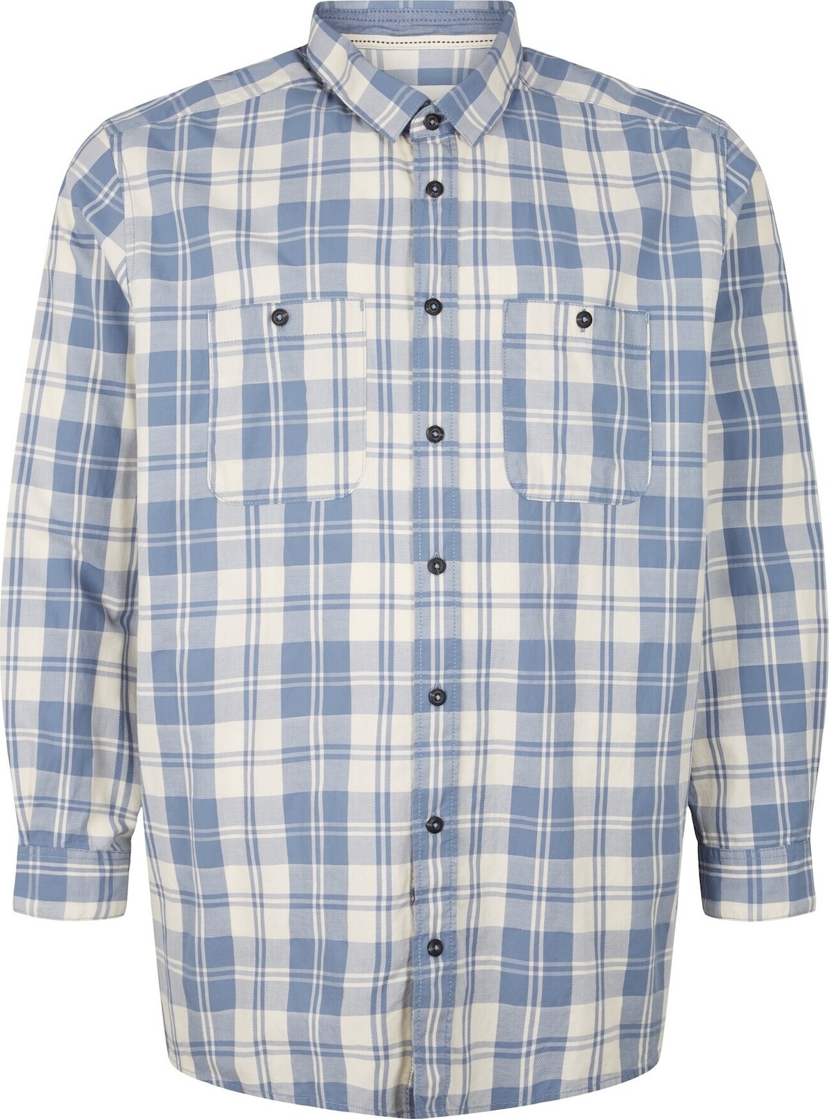 TOM TAILOR Men + Košile modrá / offwhite