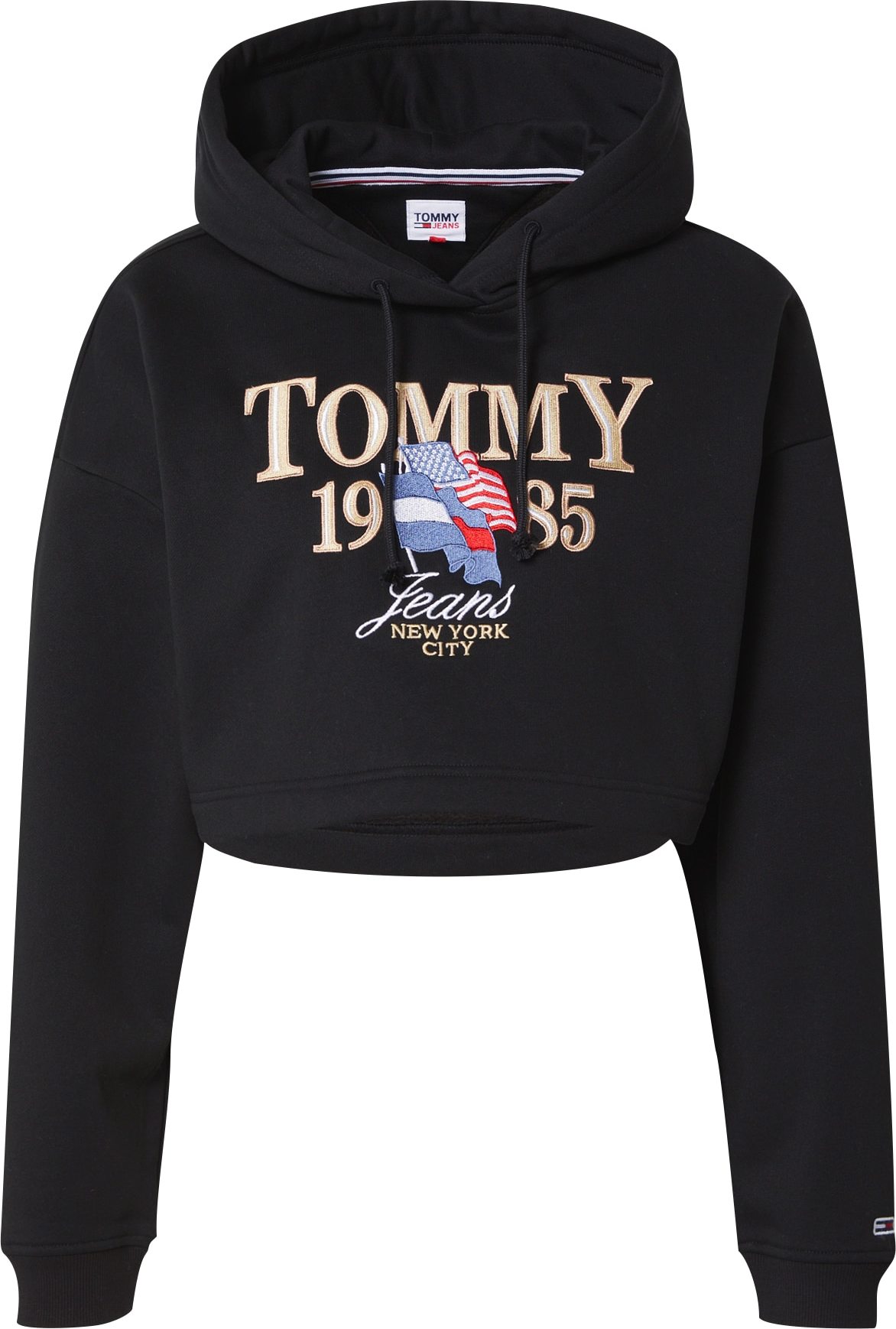 Tommy Jeans Mikina modrá / námořnická modř / zlatá / černá