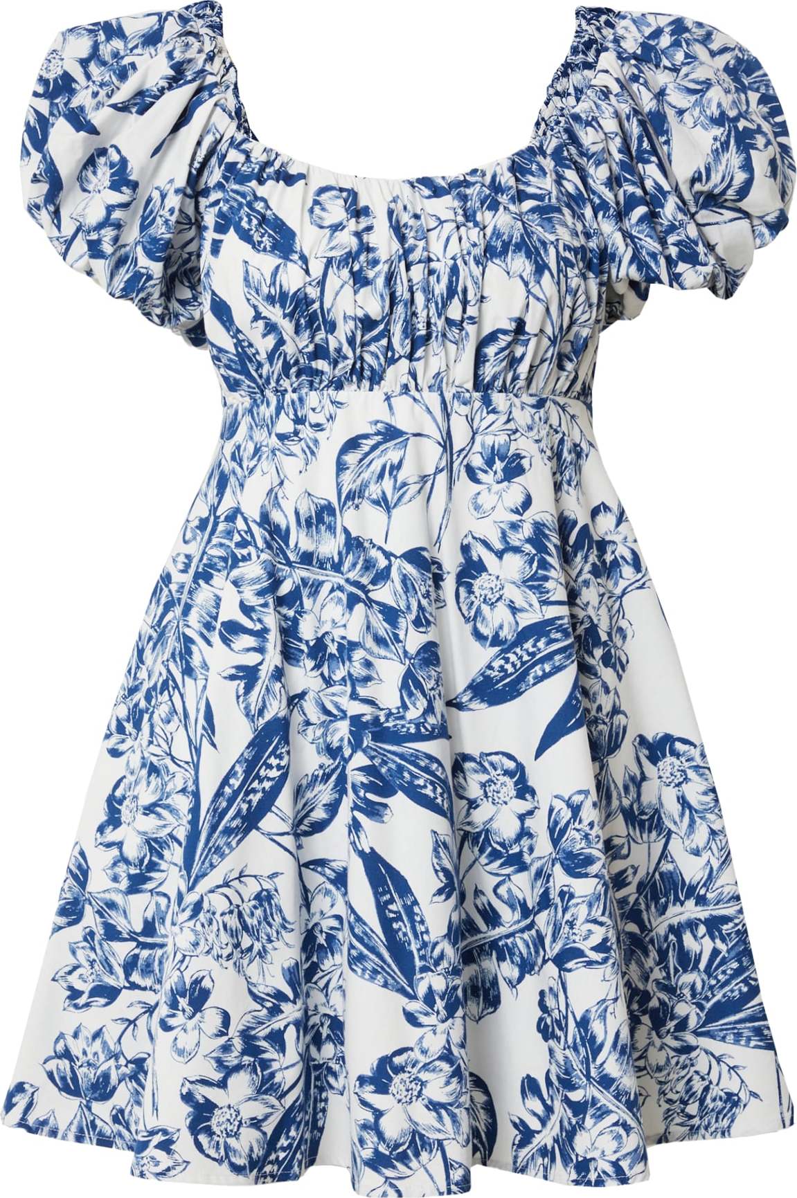 Abercrombie & Fitch Koktejlové šaty námořnická modř / bílá
