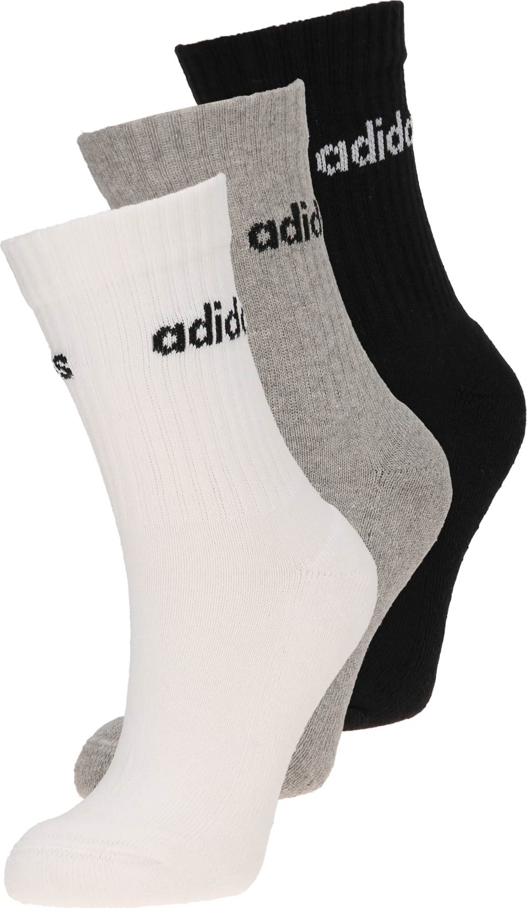 ADIDAS SPORTSWEAR Sportovní ponožky šedá / černá / bílá