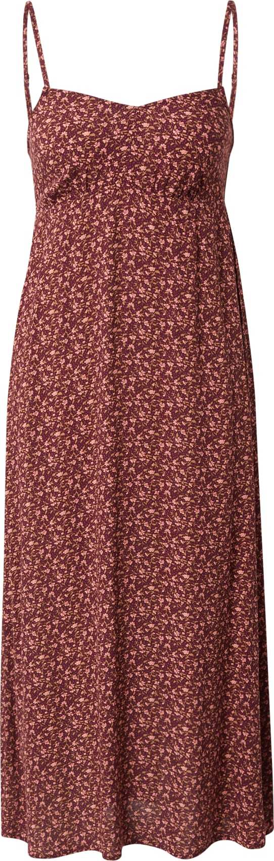 American Eagle Šaty pastelově zelená / pink / tmavě červená