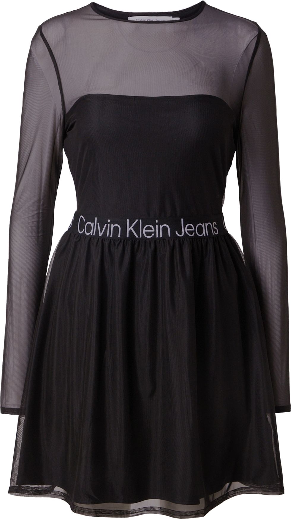 Calvin Klein Jeans Šaty světle šedá / černá