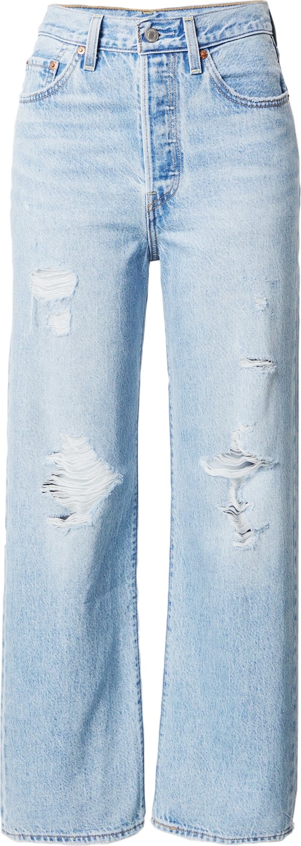 LEVI'S Džíny 'RIBCAGE STRAIGHT ANKLE BLACKS' světlemodrá