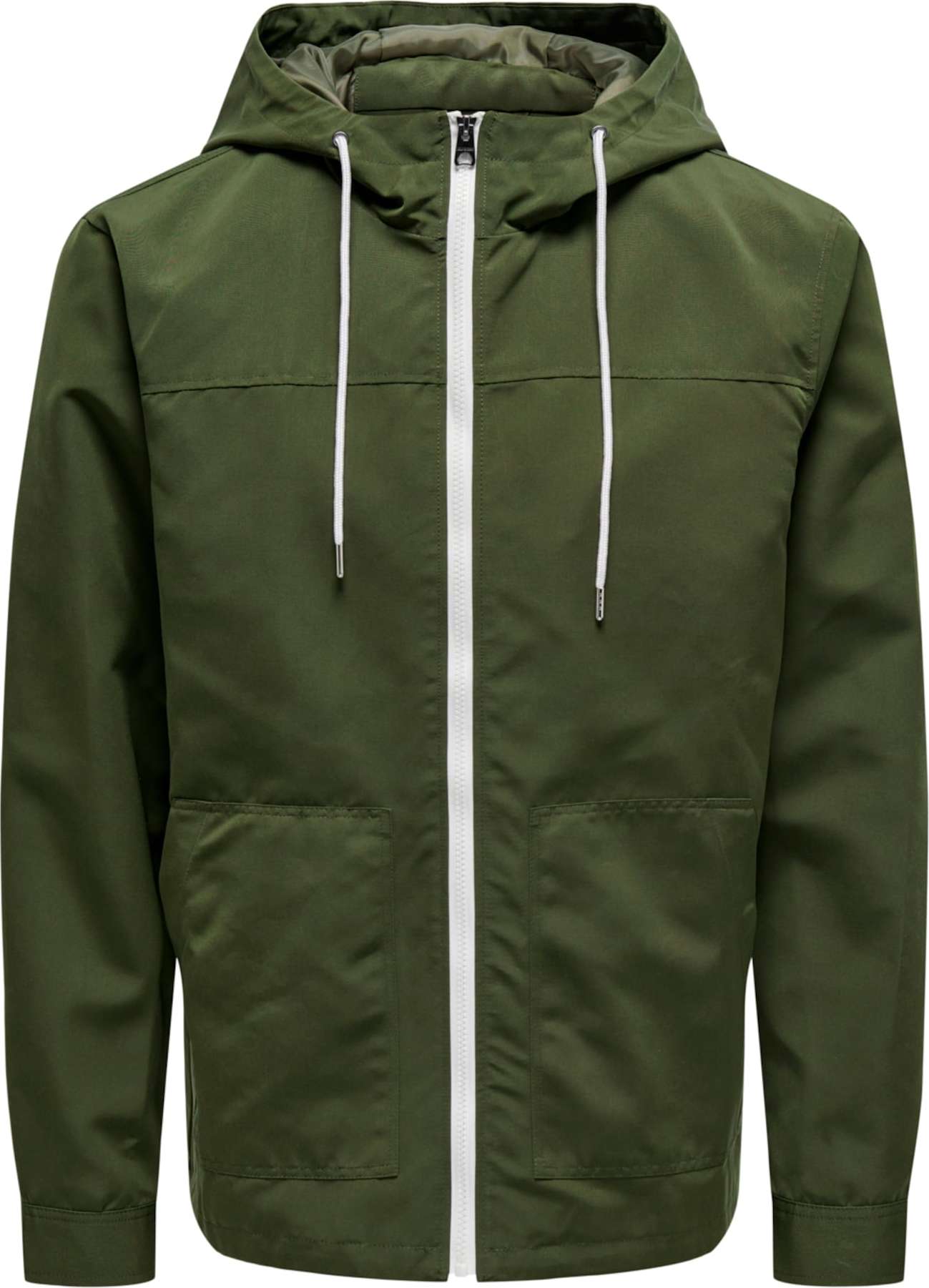 Only & Sons Přechodná bunda 'MATT' khaki / bílá