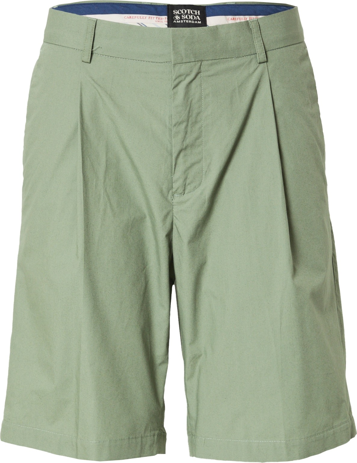 SCOTCH & SODA Kalhoty se sklady v pase pastelově zelená