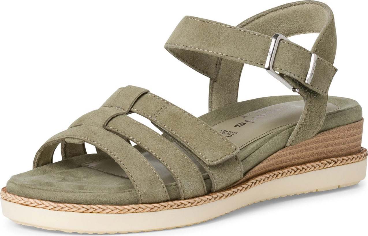 Tamaris Pure Relax Páskové sandály khaki