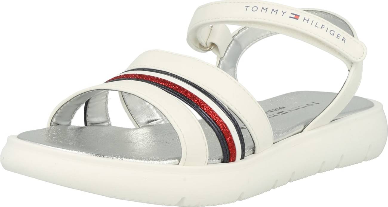 TOMMY HILFIGER Sandály noční modrá / červená / černá / bílá