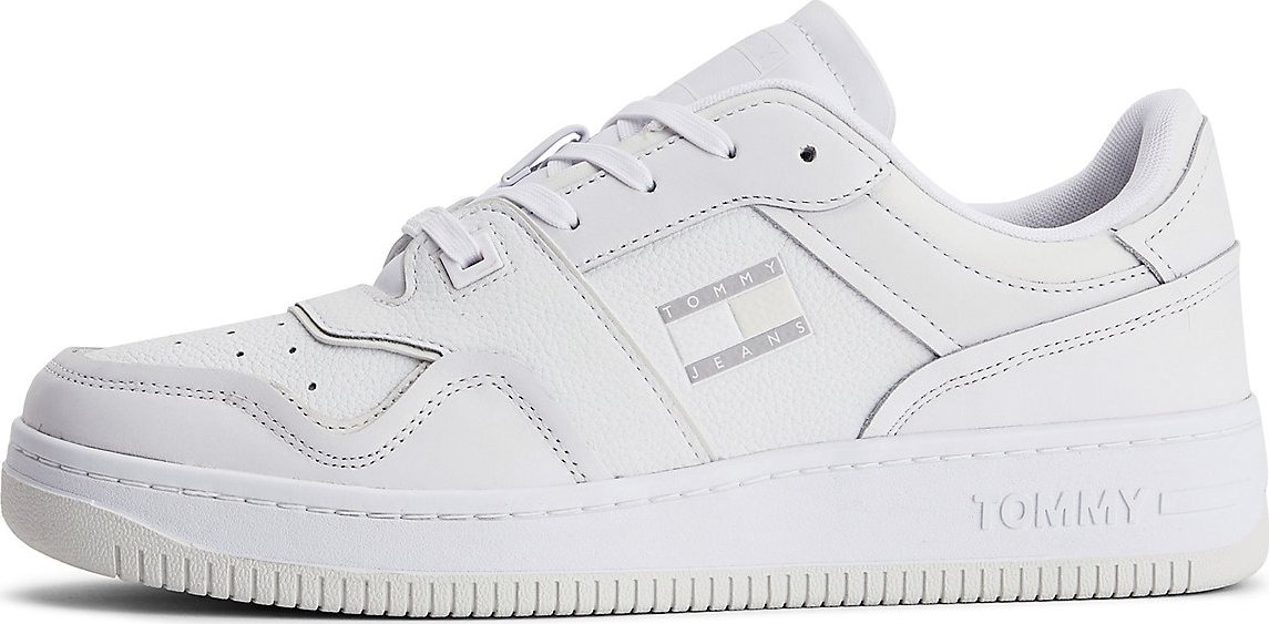 Tommy Jeans Tenisky 'Embossed Cupsole' šedá / bílá