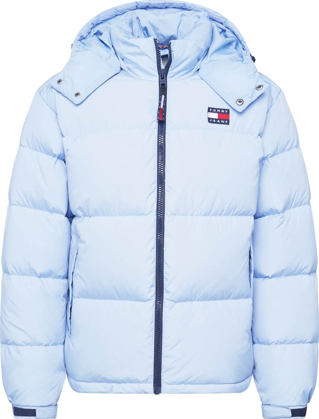 Tommy Jeans Zimní bunda 'ALASKA' námořnická modř / světlemodrá / červená / bílá