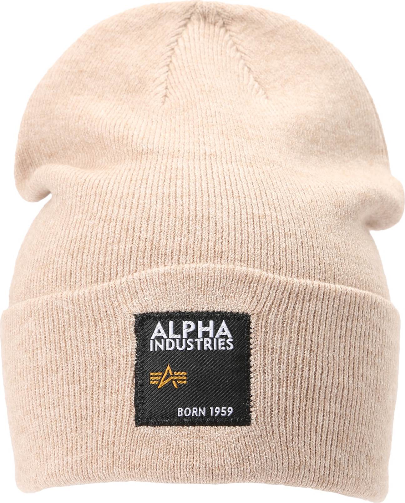 ALPHA INDUSTRIES Čepice béžová / černá