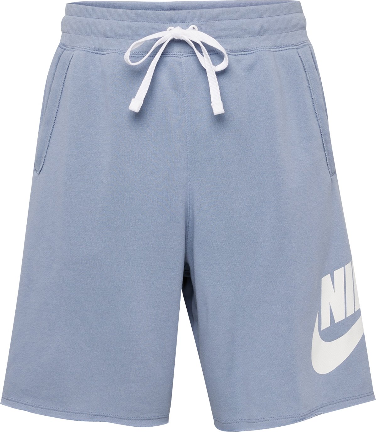 Nike Sportswear Kalhoty 'CLUB ALUMNI' kouřově modrá / bílá