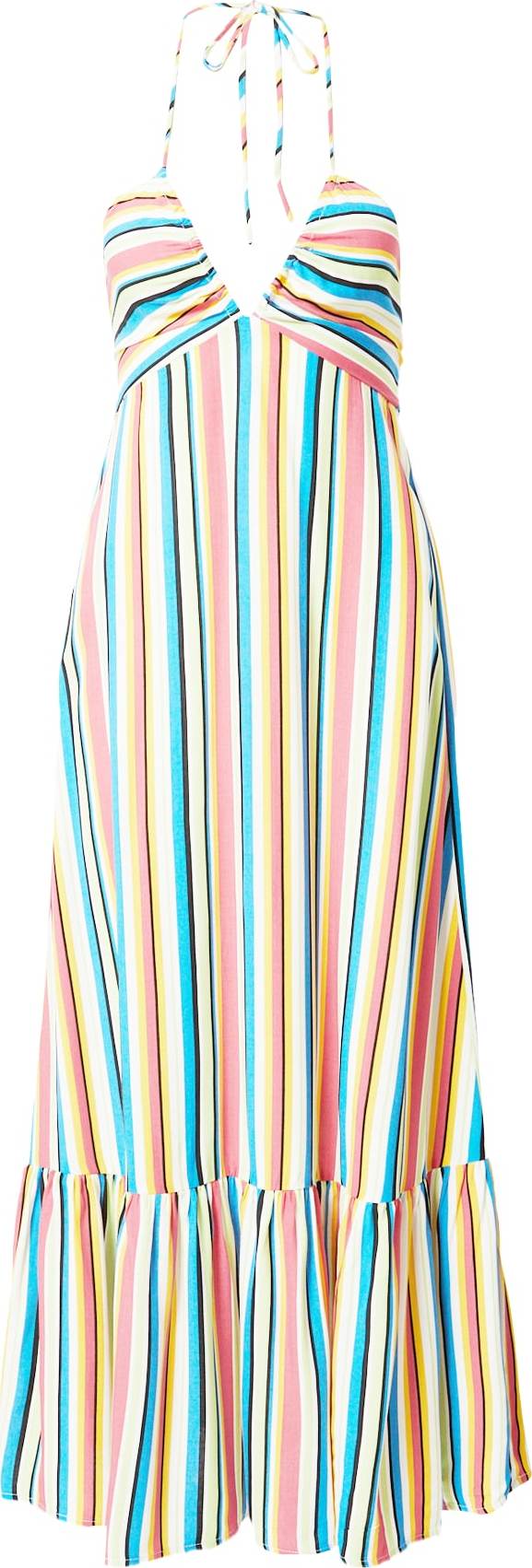 Springfield Letní šaty 'TIRANTES' režná / světlemodrá / žlutá / pink