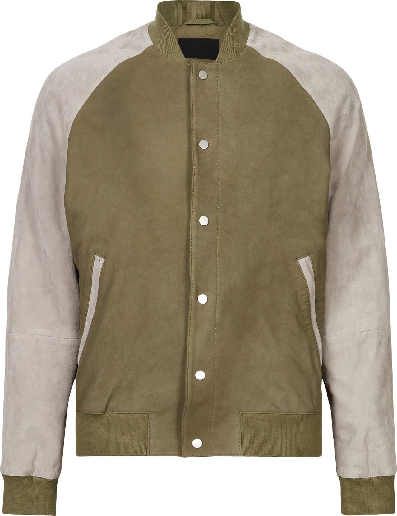 AllSaints Přechodná bunda brokátová / barva bílé vlny