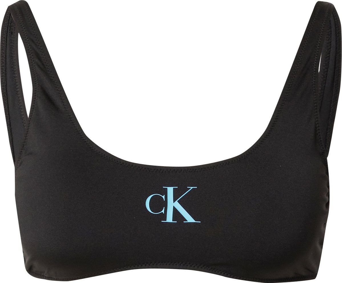Calvin Klein Swimwear Horní díl plavek aqua modrá / černá