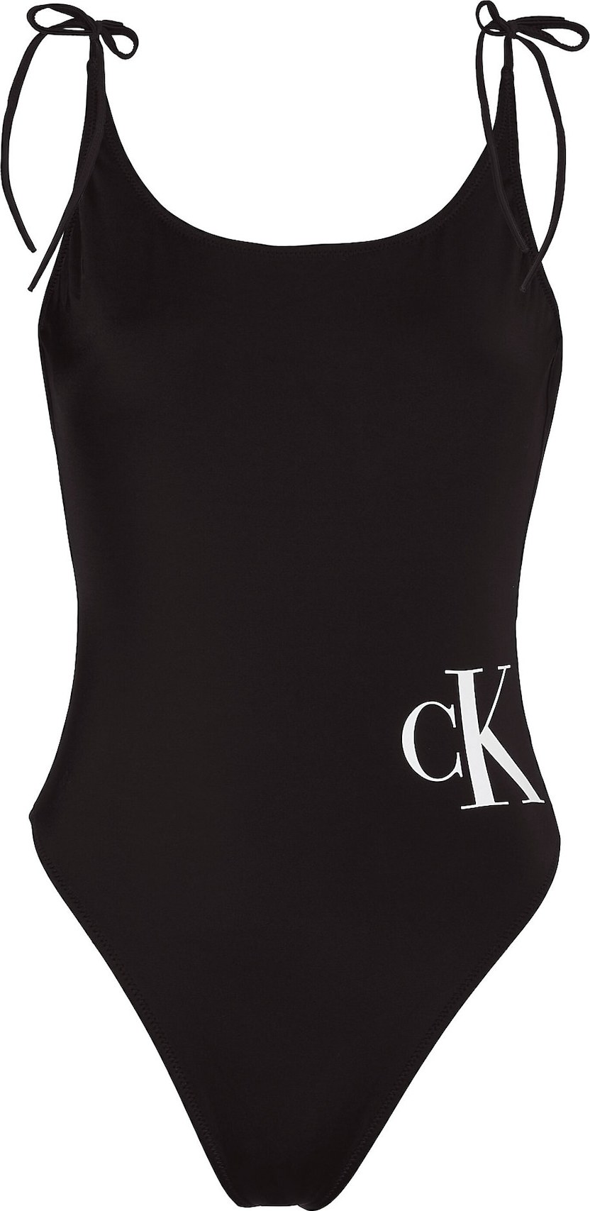 Calvin Klein Swimwear Plavky černá / bílá
