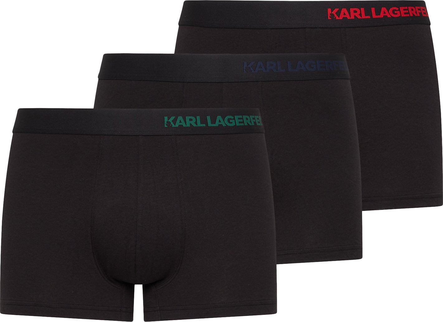 Karl Lagerfeld Boxerky zelená / červená / černá