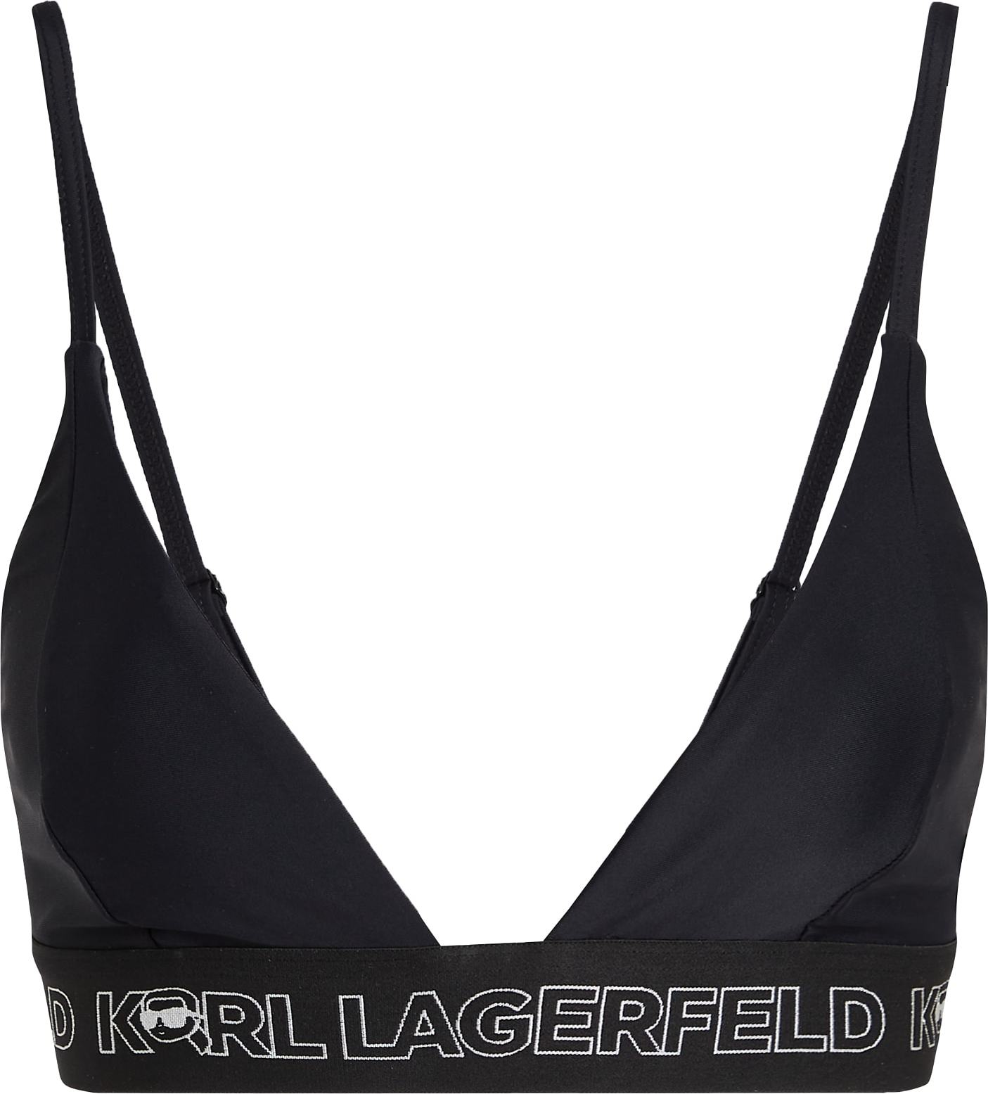 Karl Lagerfeld Horní díl plavek černá / bílá