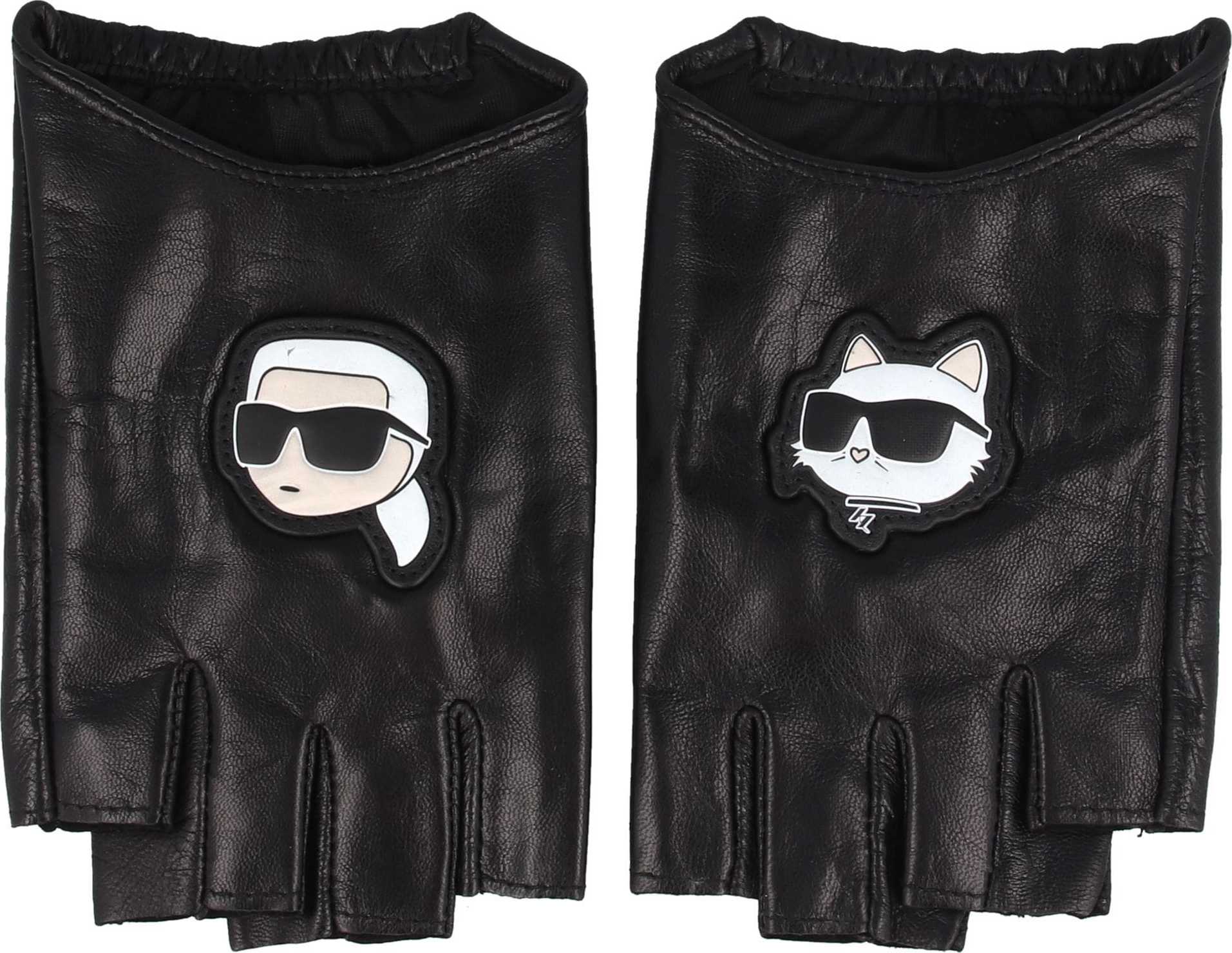 Karl Lagerfeld Prstové rukavice 'Ikonik 2.0' béžová / černá / bílá