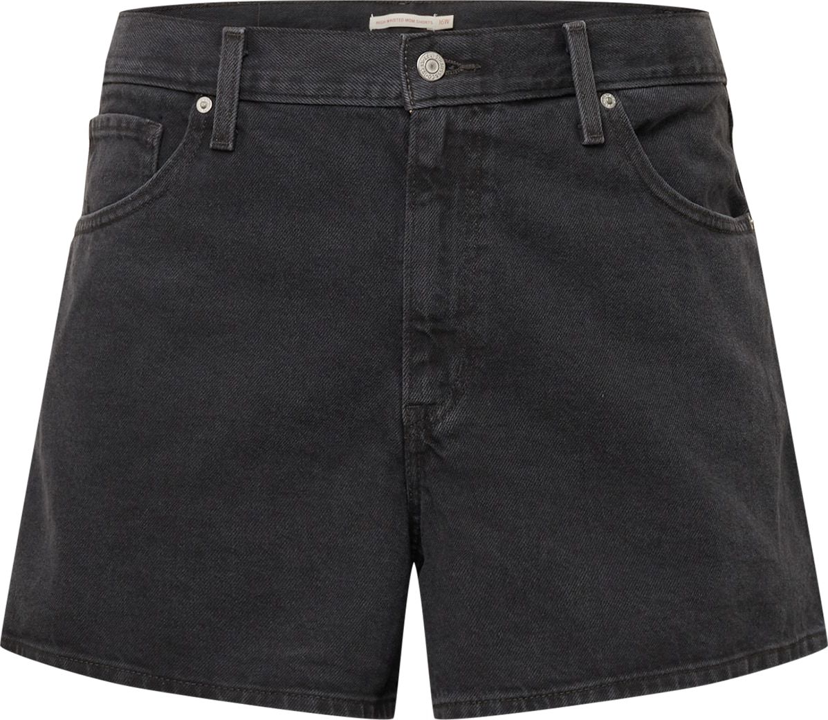 Levi's® Plus Džíny 'PLUS HW MOM SHORT LIGHT INDIGO - WORN IN' černá džínovina