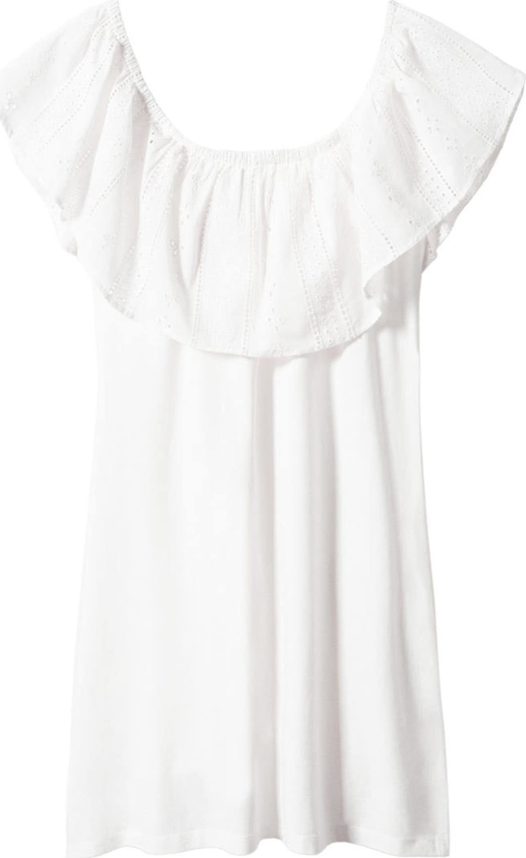 MANGO Letní šaty 'VOLA' bílá