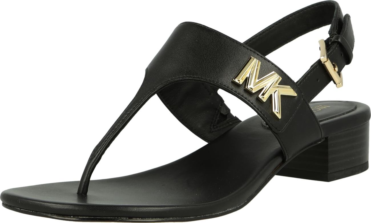 MICHAEL Michael Kors Žabky 'JILLY' zlatá / černá