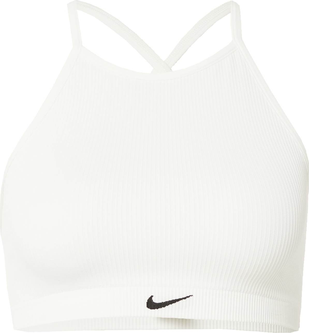 NIKE Sportovní podprsenka černá / bílá