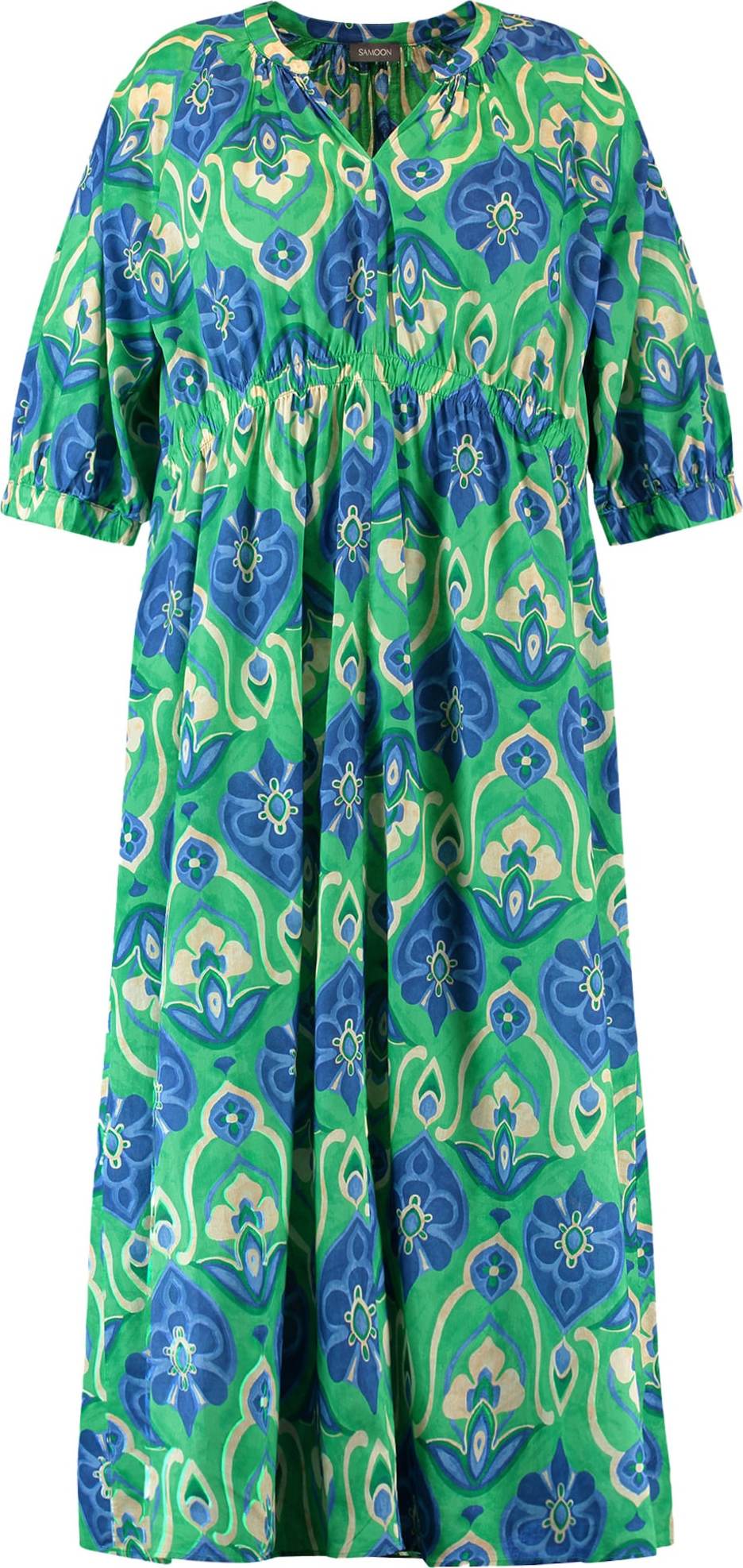 SAMOON Šaty modrá / světlemodrá / žlutá / zelená