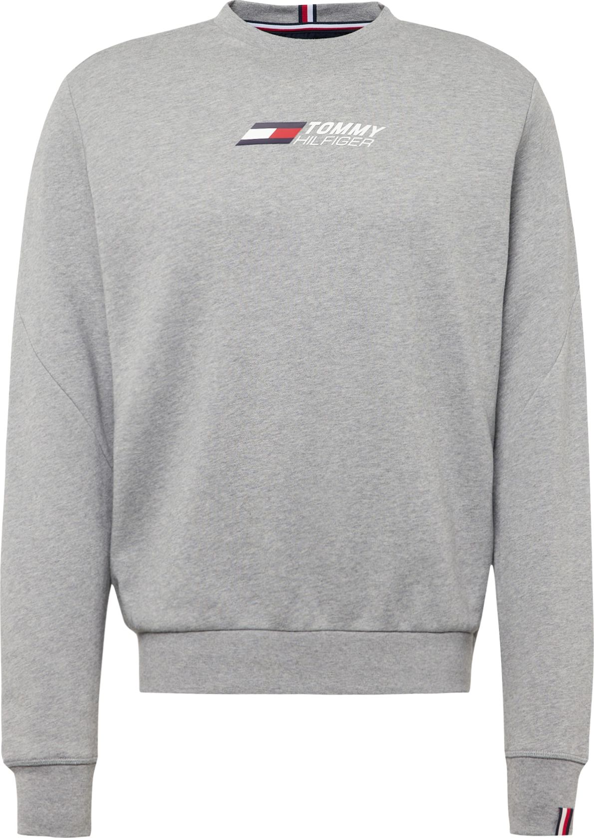 TOMMY HILFIGER Mikina námořnická modř / šedá / červená / bílá