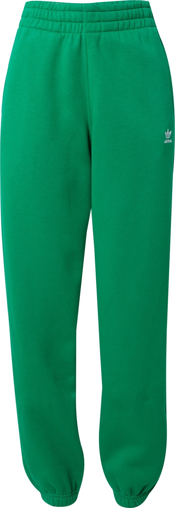 Kalhoty 'Essentials Fleece' adidas Originals zelená / bílá