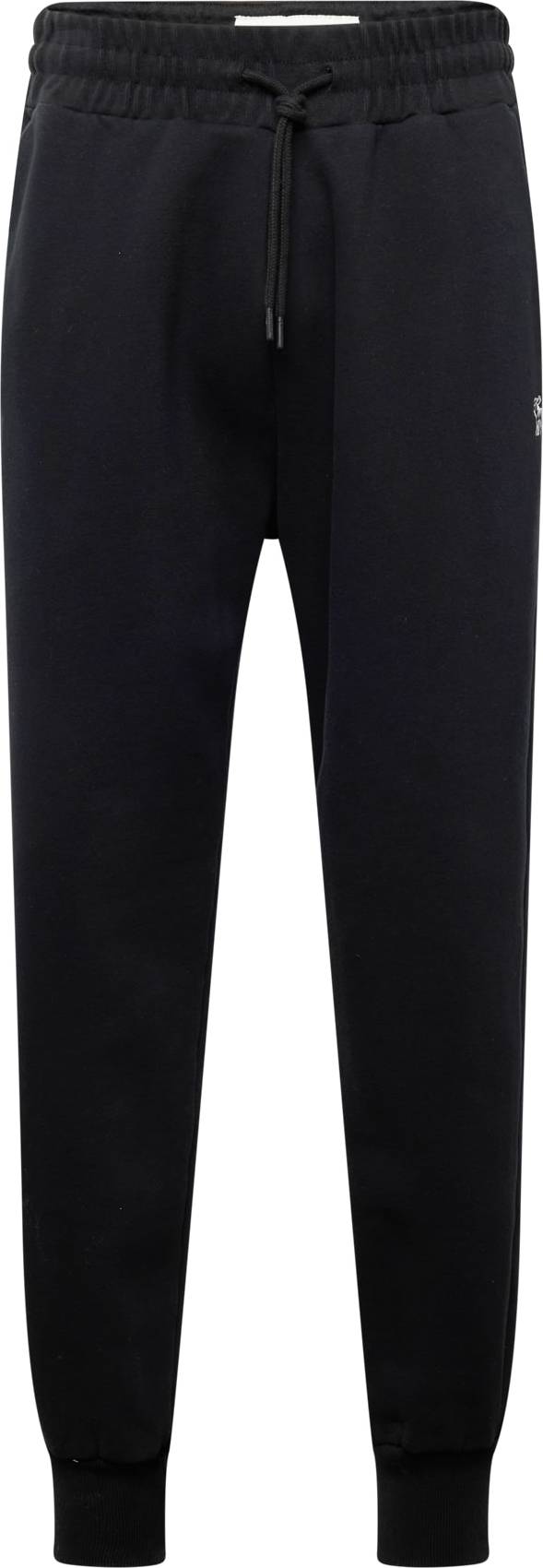 Kalhoty Abercrombie & Fitch šedá / černá / bílá