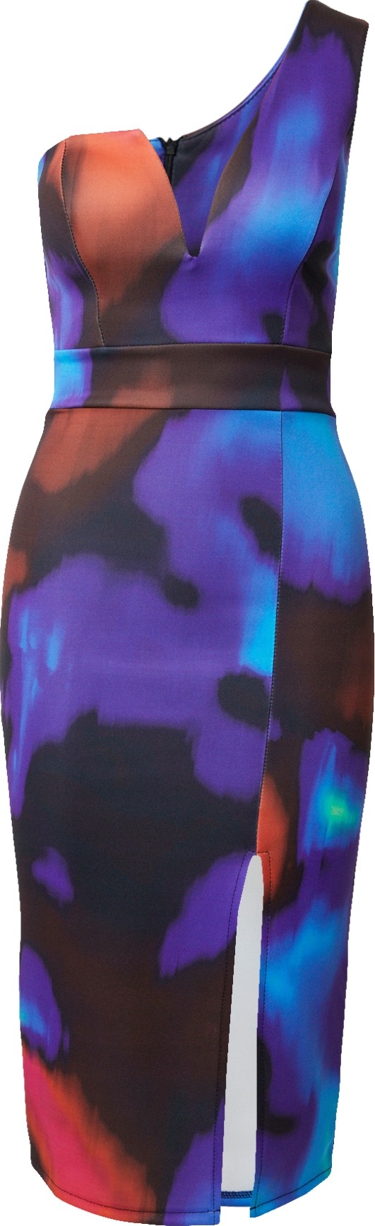 Koktejlové šaty 'LERA' WAL G. modrá / tmavě fialová / broskvová / černá