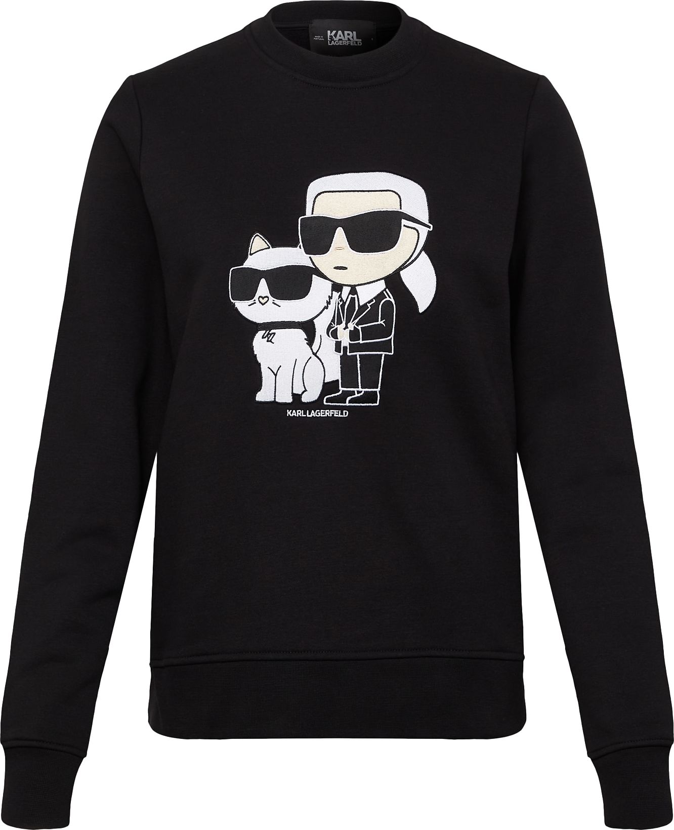 Mikina 'Ikonik 2.0' Karl Lagerfeld krémová / černá / bílá