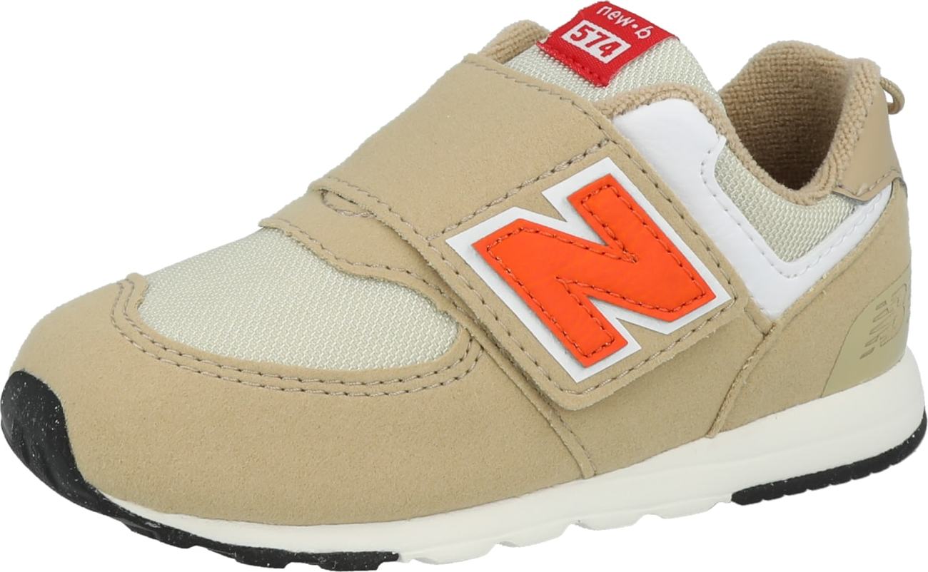 Tenisky '574' New Balance béžová / tmavě béžová / oranžová / červená