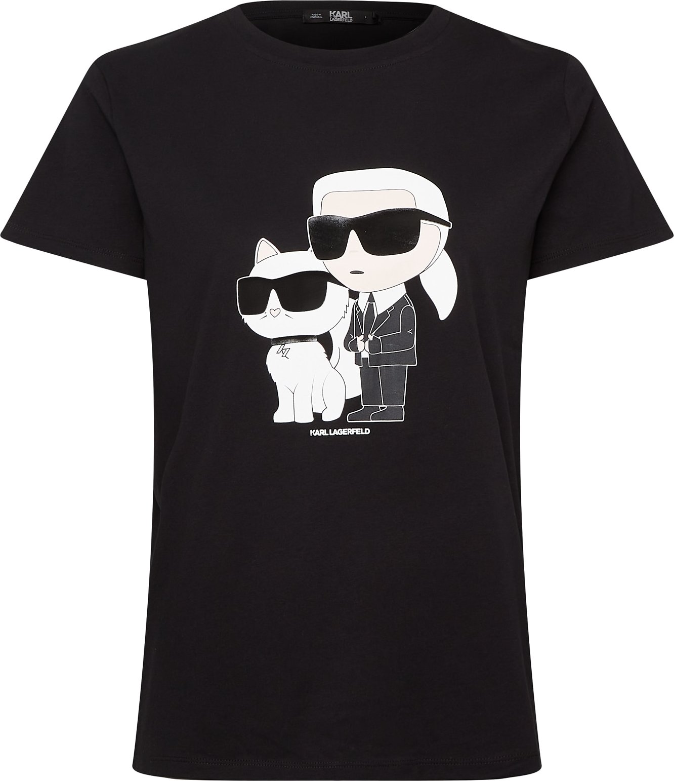 Tričko 'Ikonik' Karl Lagerfeld světle béžová / černá / bílá