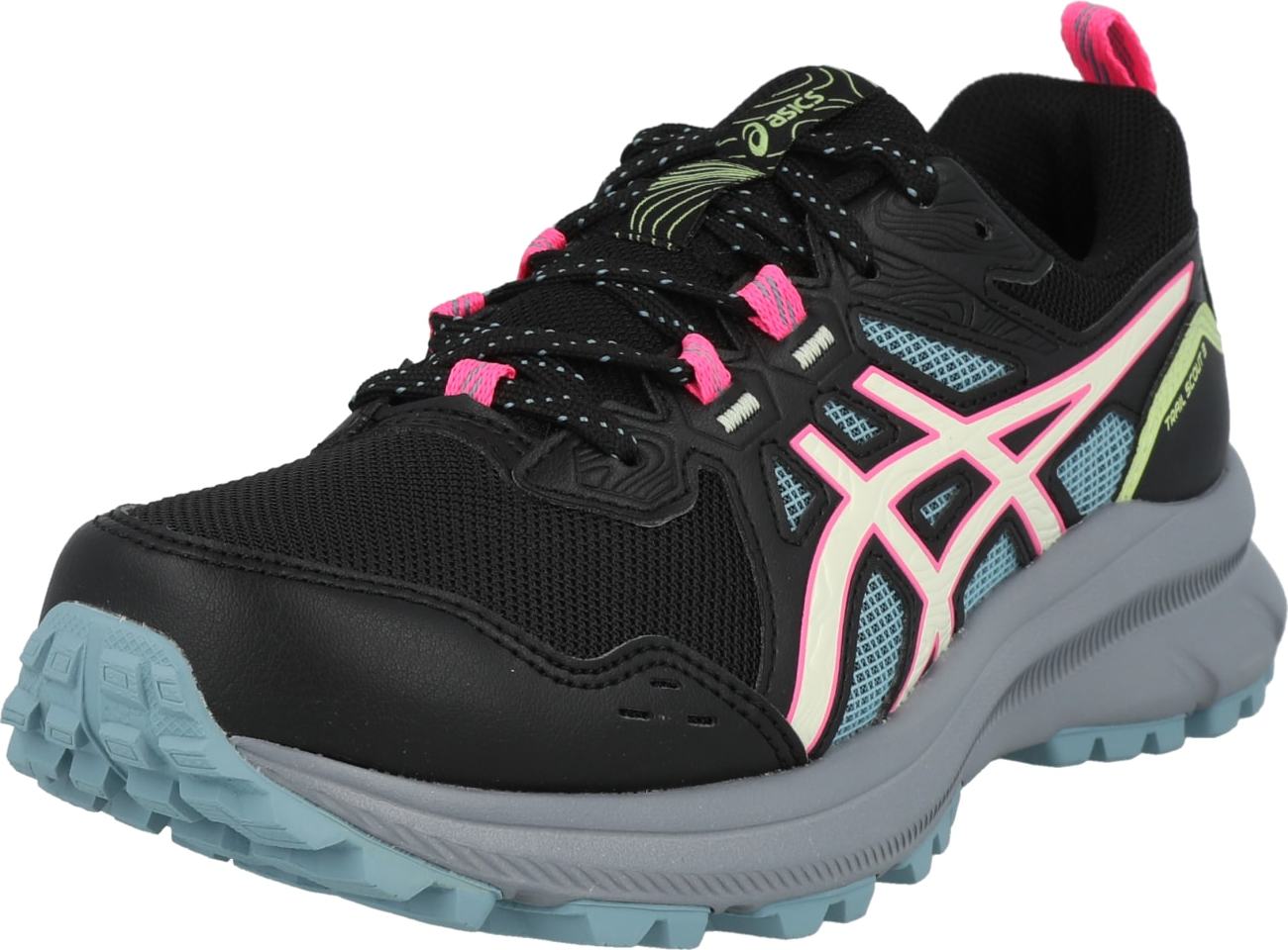 Běžecká obuv 'SCOUT 3' ASICS světlemodrá / pink / černá / bílá
