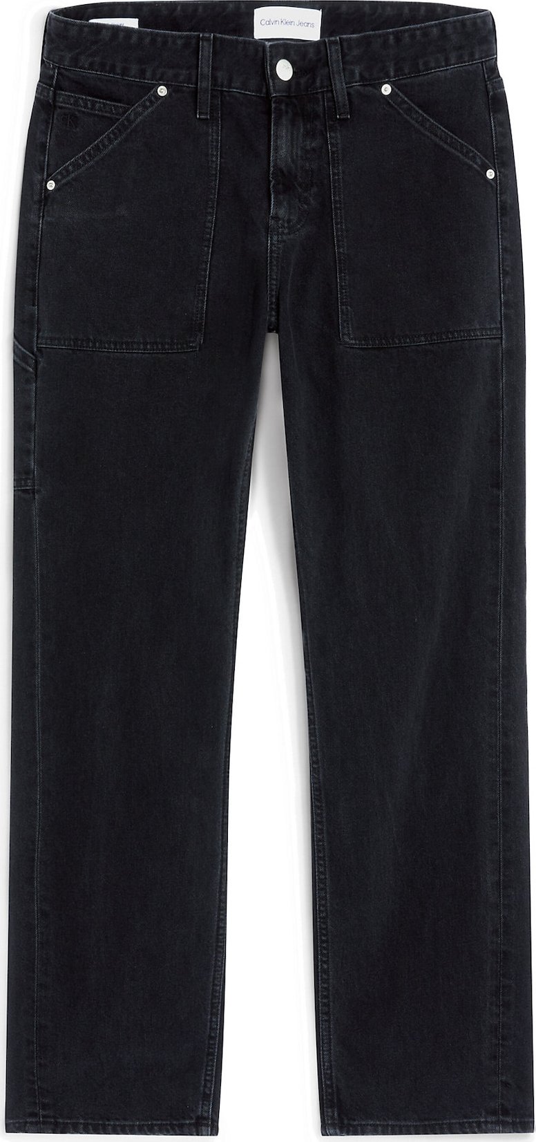 Džíny Calvin Klein Jeans hnědá / černá / offwhite